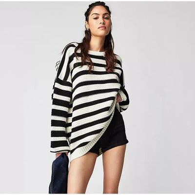 Madeleine - Suéter de rayas estampado de manga larga