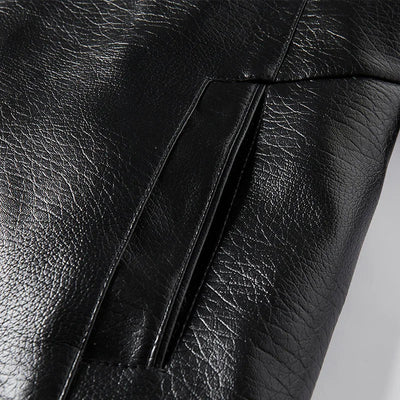 Chaqueta de piel vegana con cuello - Liam