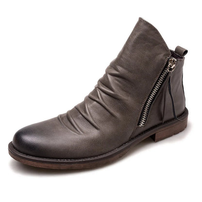 Elegantes botas Chelsea de piel auténtica para hombre