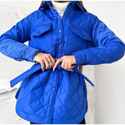 Aurora - Chaqueta acolchada clásica con botones de presión