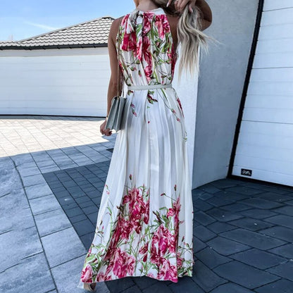 Leah - Maxivestido floral con pliegues