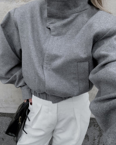 Chaqueta corta de mujer con cuello alto - Yasmin