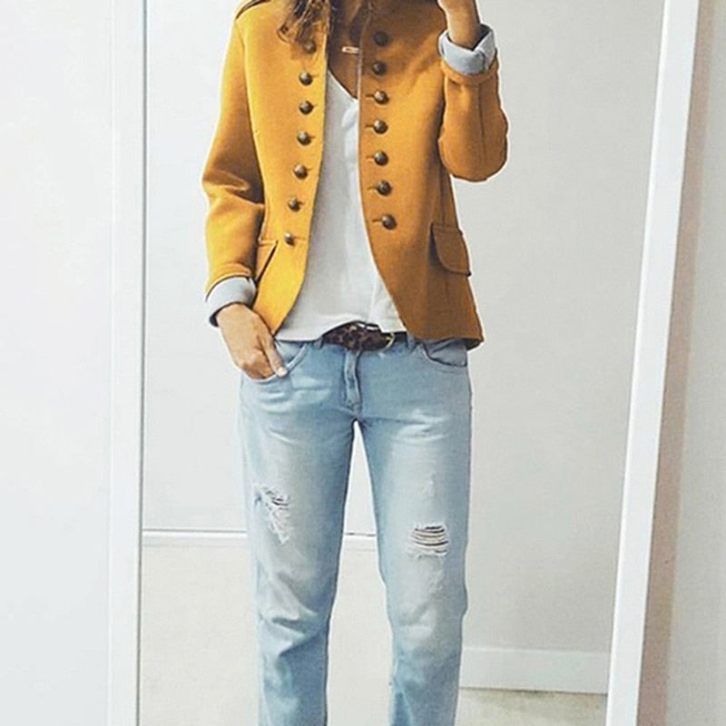 Madleen - Blazer con botones modernos