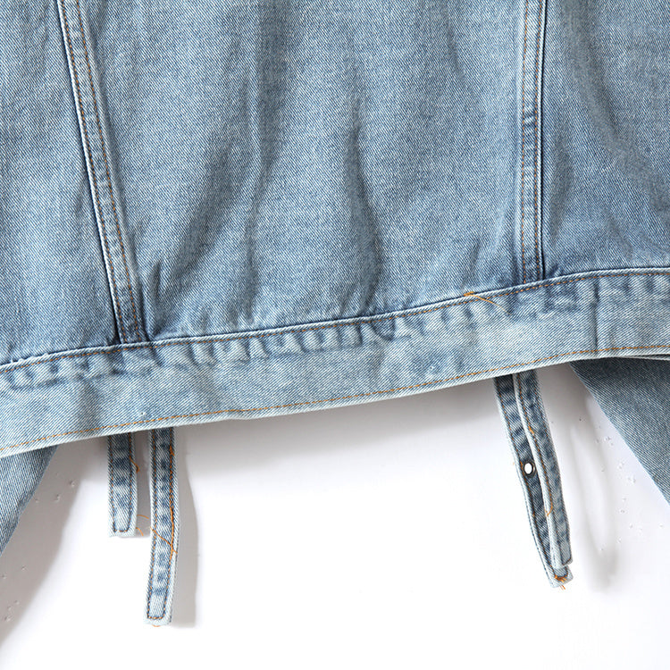 Julie - Chaqueta vaquera con bordado floral y lentejuelas