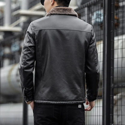 Chaqueta para hombre con cuello de lana - Romain