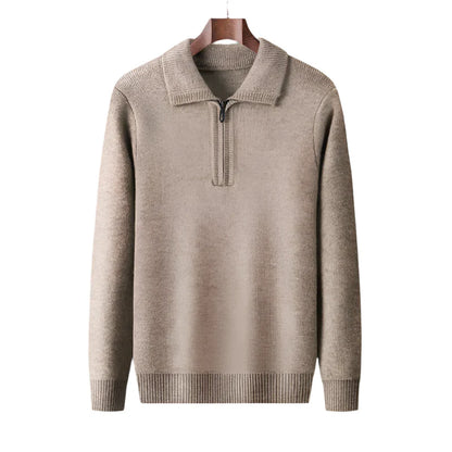 Jersey de punto con media cremallera para hombre - Lauro