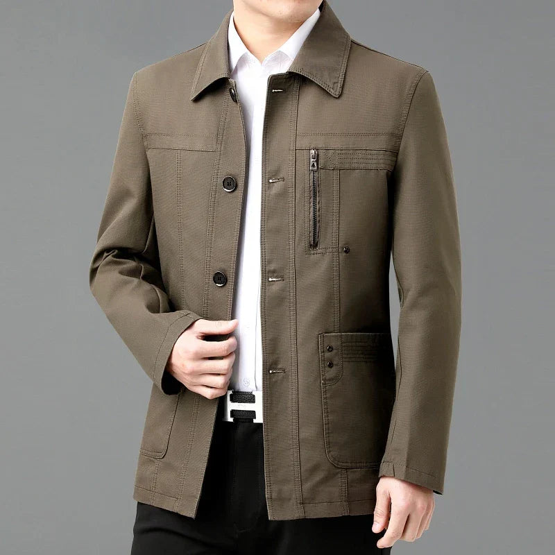 Chaqueta de algodon ligera con forro interior estampado - Jens