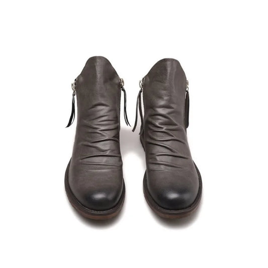 Elegantes botas Chelsea de piel auténtica para hombre