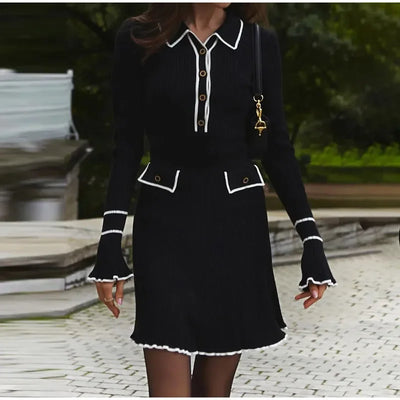 Edna - Vestido de punto con volantes