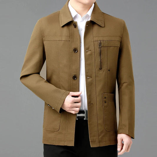 Chaqueta de algodon ligera con forro interior estampado - Jens
