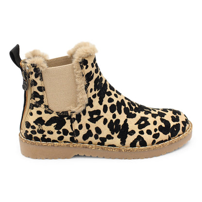 Elaine - Botas Chelsea estampadas de leopardo para mujer