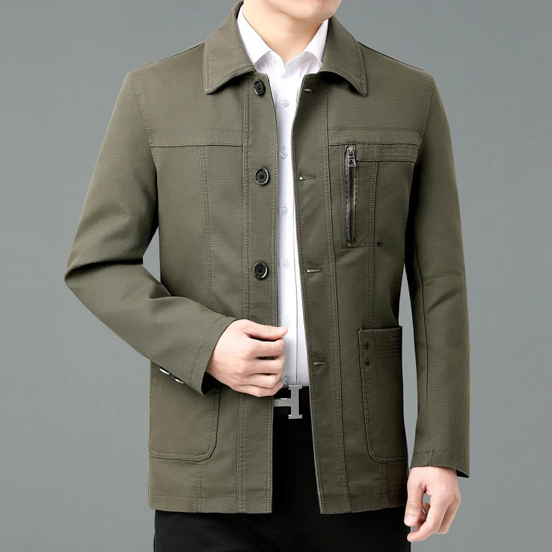 Chaqueta de algodon ligera con forro interior estampado - Jens
