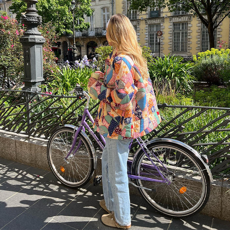 Romina - Chaqueta de algodón acolchado con estampado floral