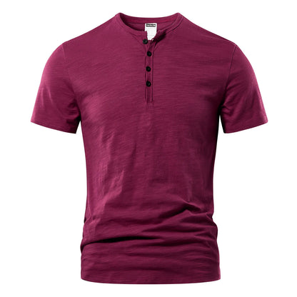 Camiseta Henley para hombre - Casual y clásica