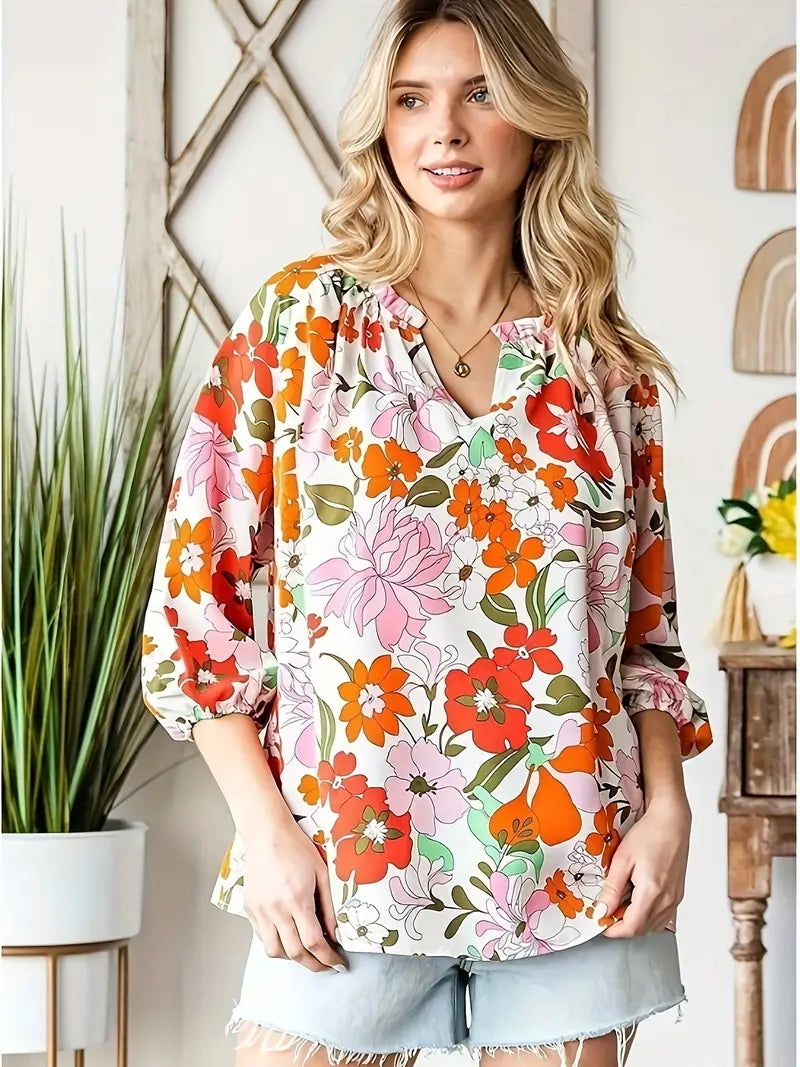 Evyla - Blusa con flores