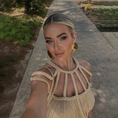 Elena - Sexy maxi vestido sin espalda para mujer