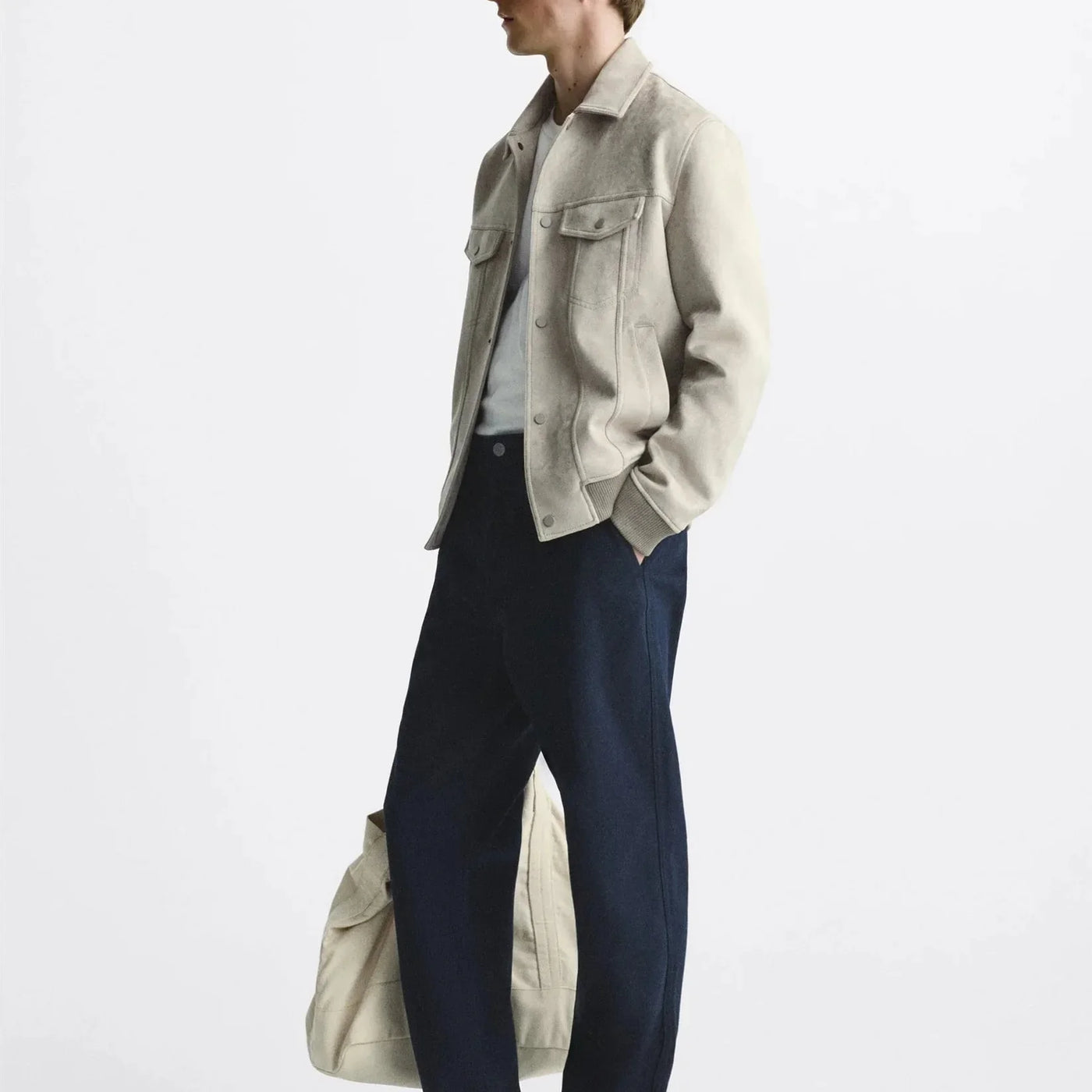 Chaqueta para hombre efecto ante - Marceau