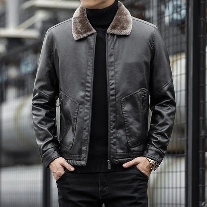 Chaqueta para hombre con cuello de lana - Romain