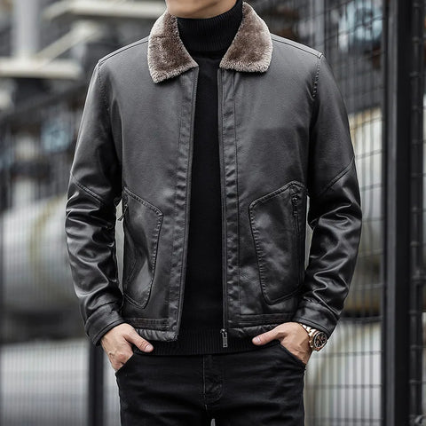 Chaqueta para hombre con cuello de lana - Romain