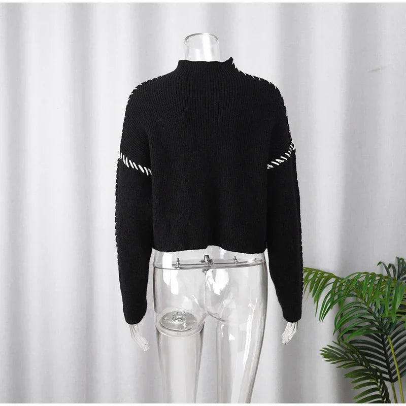 Gabrielle - Jersey de punto acanalado con detalle de cordones en el lateral