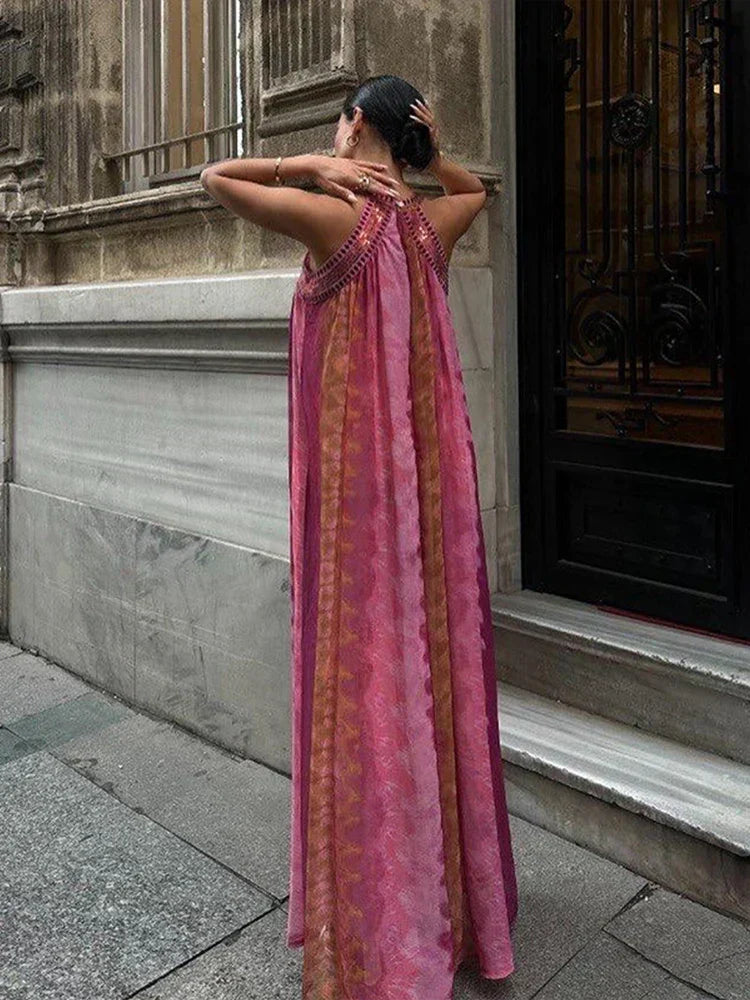 Marbella - Vestido fluido cuello halter