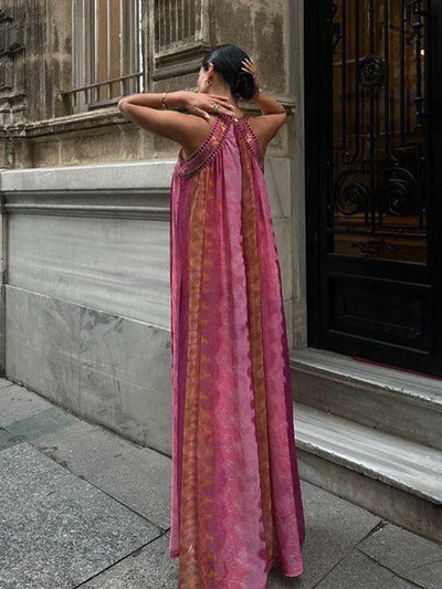 Marbella - Vestido fluido cuello halter