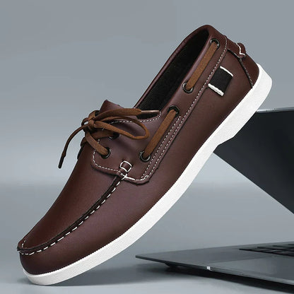 Zapato náutico de piel - Leno