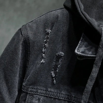 Chaqueta vaquera para hombre con capucha moderna - Elrick