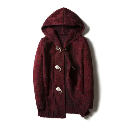 Cardigan de punto grueso con capucha para hombre - Marlow