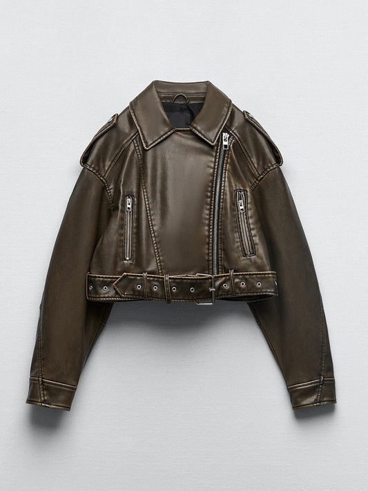 Florencia - Chaqueta de estilo vintage en piel vegana