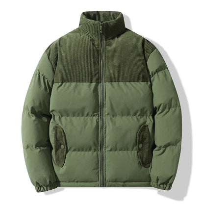 Chaqueta unisex acolchada con detalles de pana - Aiden