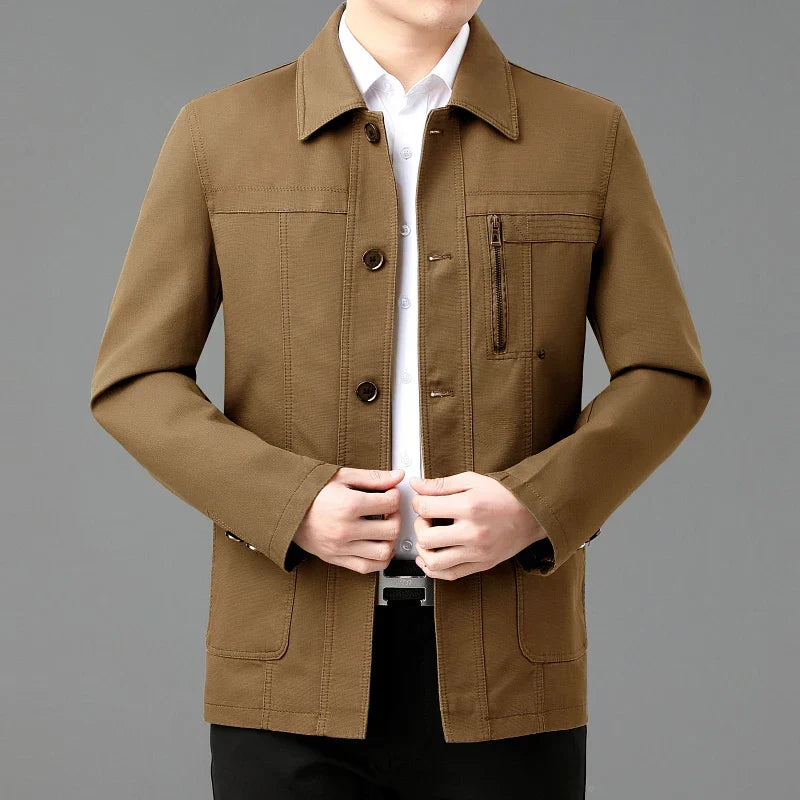 Chaqueta de algodon ligera con forro interior estampado - Jens