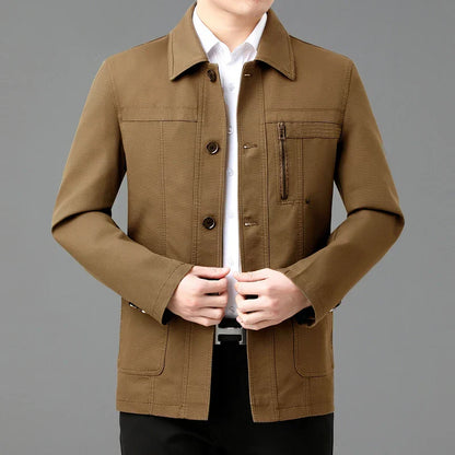 Chaqueta de algodon ligera con forro interior estampado - Jens