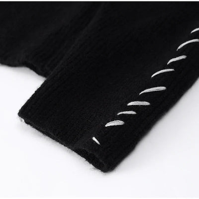 Gabrielle - Jersey de punto acanalado con detalle de cordones en el lateral