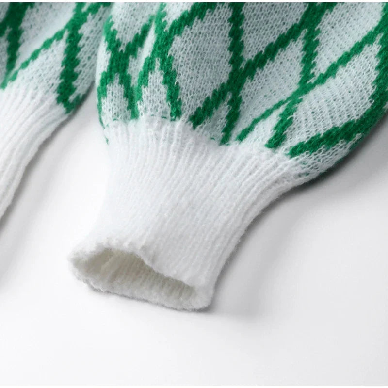 Amely - Jersey estampado con mangas globo