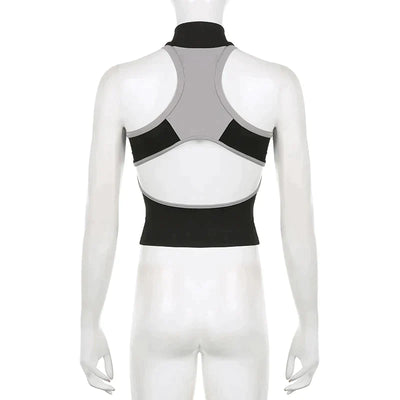 Zoe - Top deportivo con cuello alto