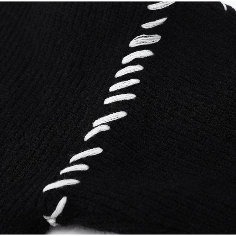 Gabrielle - Jersey de punto acanalado con detalle de cordones en el lateral