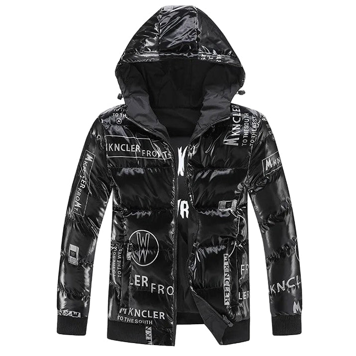 Chaqueta acolchada para hombre efecto vinilo con capucha - Lanuz