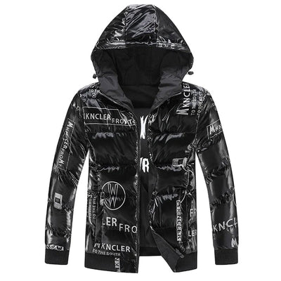 Chaqueta acolchada para hombre efecto vinilo con capucha - Lanuz