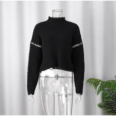 Gabrielle - Jersey de punto acanalado con detalle de cordones en el lateral