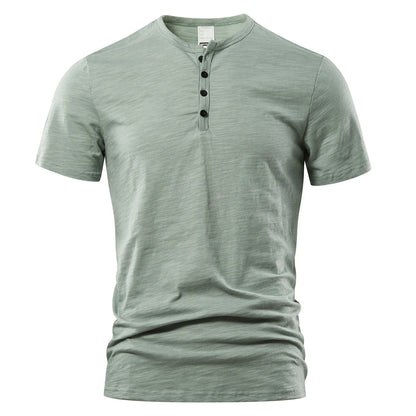 Camiseta Henley para hombre - Casual y clásica