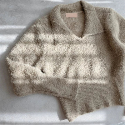 Lore - Jersey de felpa con cuello y mangas largas