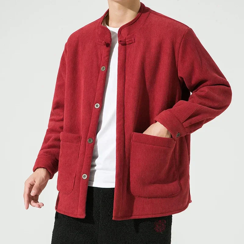 Chaqueta de pana ligera con bolsillos grandes para hombre - Boaz