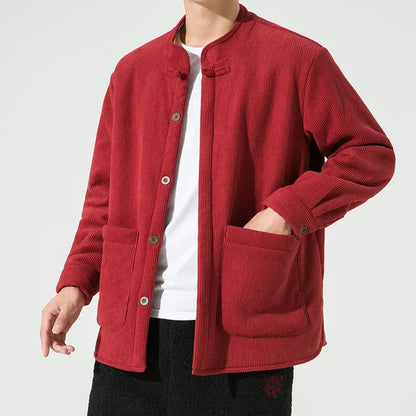 Chaqueta de pana ligera con bolsillos grandes para hombre - Boaz