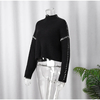 Gabrielle - Jersey de punto acanalado con detalle de cordones en el lateral