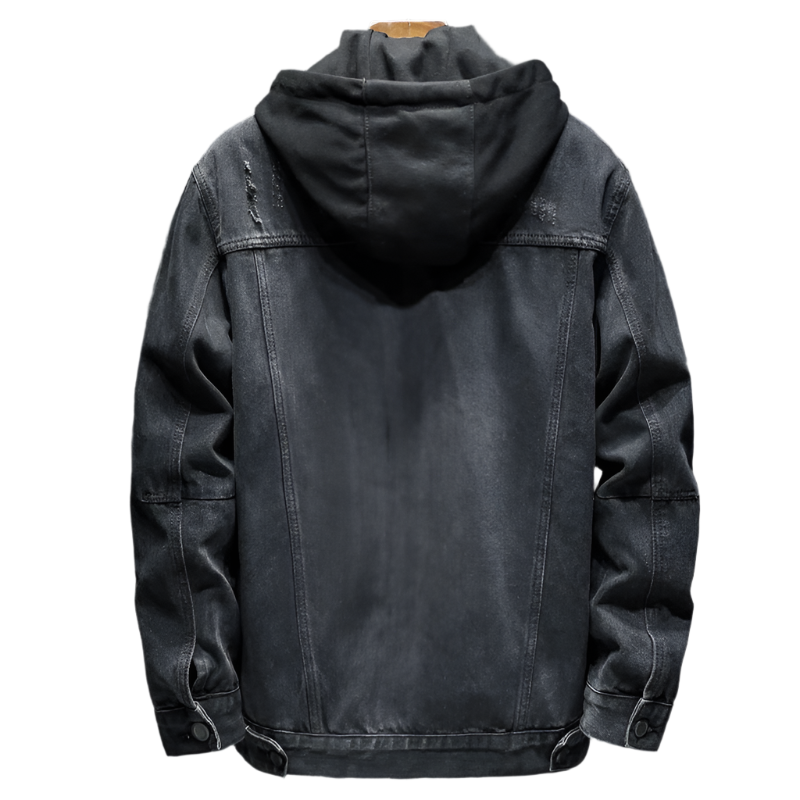 Chaqueta vaquera para hombre con capucha moderna - Elrick