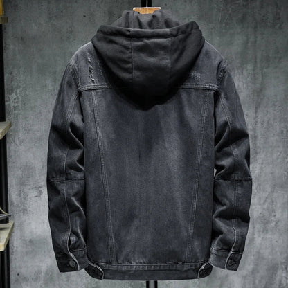 Chaqueta vaquera para hombre con capucha moderna - Elrick