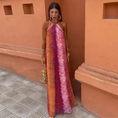 Marbella - Vestido fluido cuello halter