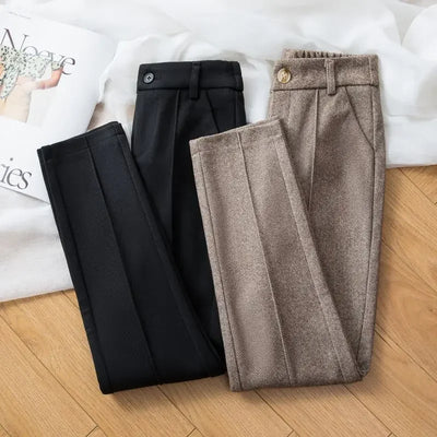 Pantalon de lana para mujer de talle alto - Selvia