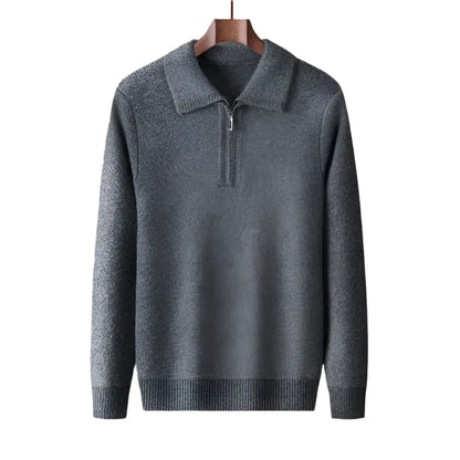 Jersey de punto con media cremallera para hombre - Lauro